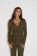  Soft ballet wrap top