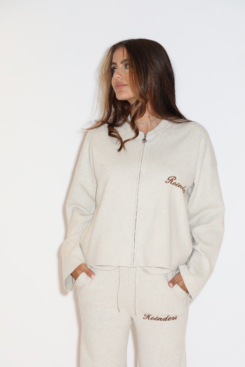 Lounge zipper cardigan