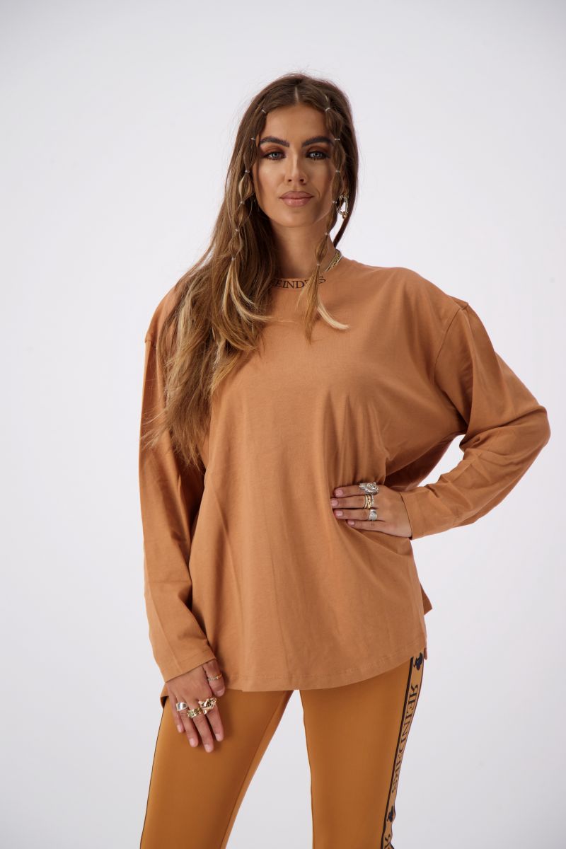 T-SHIRT OPEN BACK LONG SLEEVES
