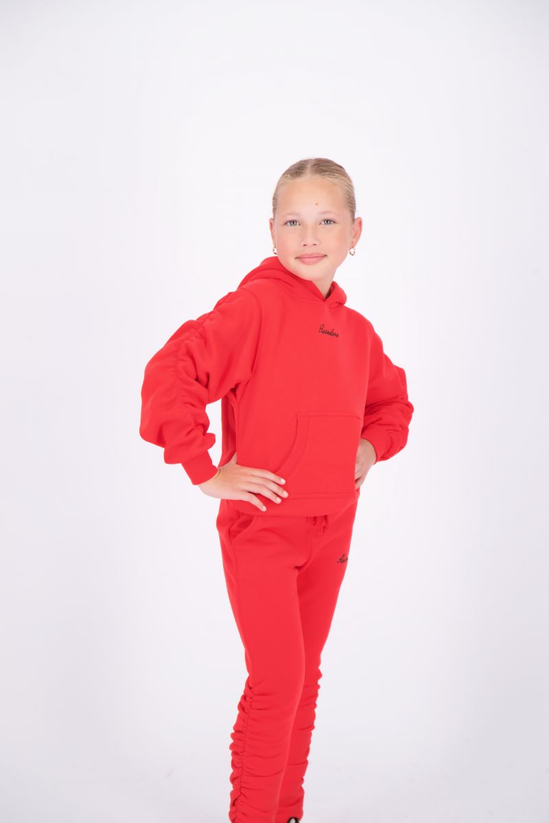 SMOCKED HOODIE