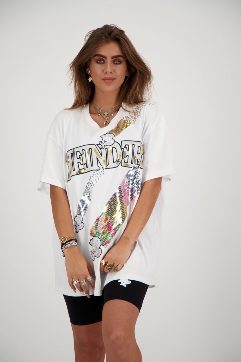 wit lange mouwen shirt dames