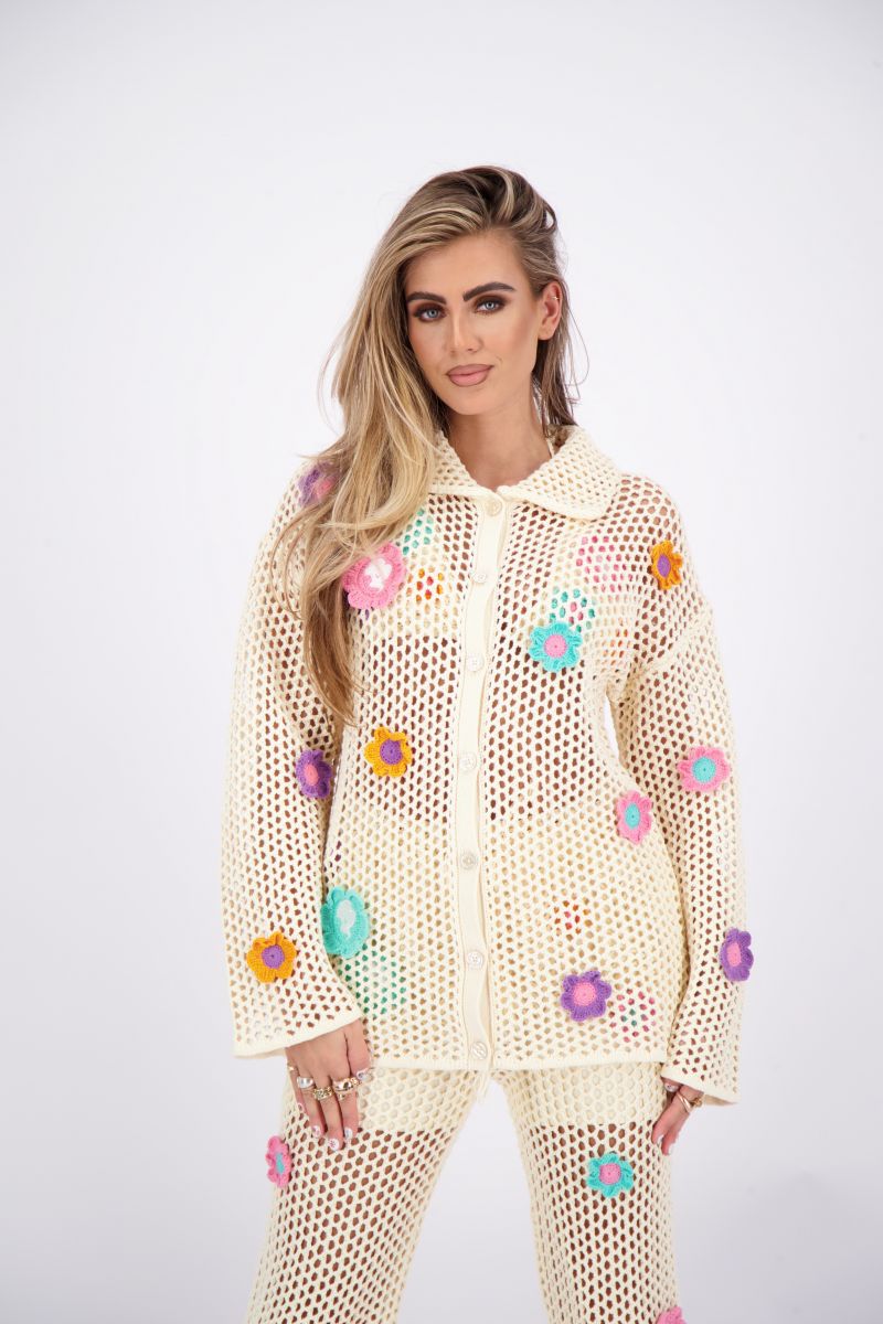 CROCHET VEST FLOWERS